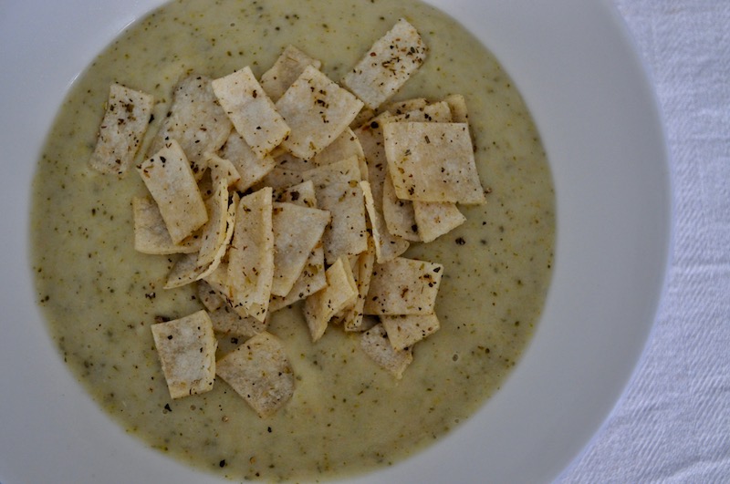 Roasted Garlic, Butter Beans & Broccoli Soup
