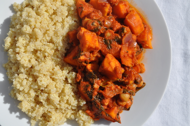 Sweet Potato and Chickpea Rogan